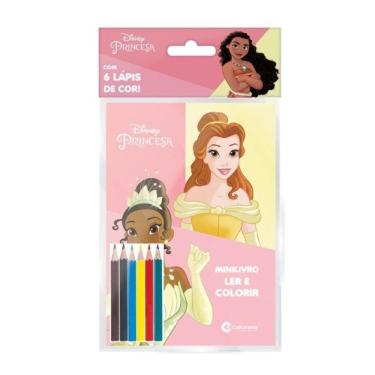 Imagem de Solapa Pop Minilivro Ler E Colorir Com Lápis - Disney Princesas