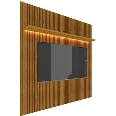 Imagem de Painel Para Tv 2.2 Ripado 3d Com Led Requinte Naturale - Gelius Móveis