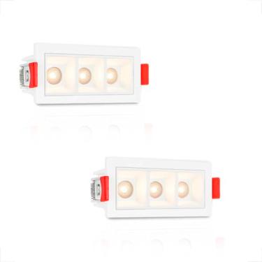 Imagem de 2 Mini Spot Led Triplo Downlight Embutir Pontual 4000k Bet91