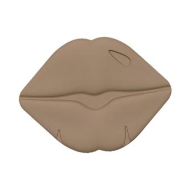 Imagem de AsrMyjcx Suporte para celular em formato de lábios, porta-batom, criativo e portátil, ideal para mulheres, perfeito para viagens e férias ao ar livre, Marrom