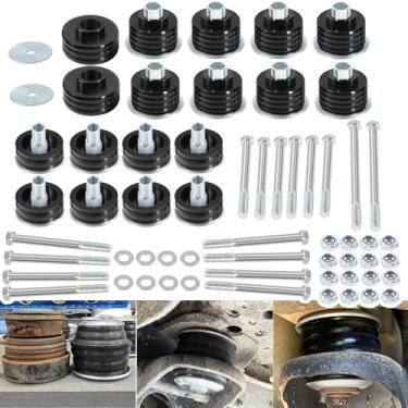 Imagem de Para Ford 1999-2007 F250 F350 Body Cab Mounts, KF04058BK Body Mount Bucha Kit, Kit de Bucha de Cabine, Mangas de Aço e Ferragens (Preto)
