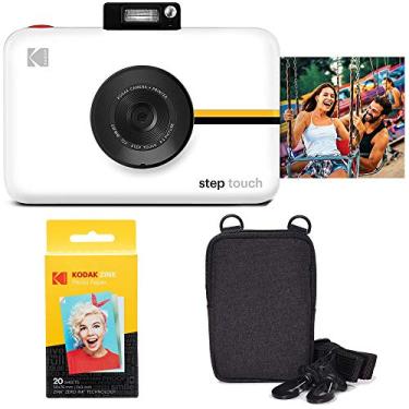 Imagem de Kodak Câmera digital Step Touch de 13 MP e impressora instantânea com tela sensível ao toque LCD 3,5 (branca) pacote Go