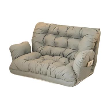 Imagem de Sofá-cama grande dobrável e aconchegante Sofá conversível e confortável com 6 posições ajustáveis, Tecido técnico respirável removível para sala de estar, quarto e varanda,Light gray