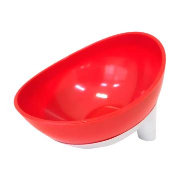 Imagem de Comedouro e Bebedouro Pote Inclinado de Plástico Cão Gato Cor:Vermelho
