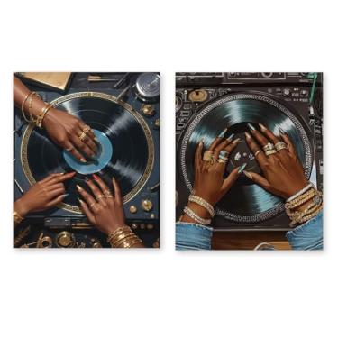 Imagem de RLTXBUK Pacote com 2 kits de arte de diamante vintage para mulheres negras, presentes para meninas negras, joias e diamantes, kits de arte para adultos e crianças iniciantes, presentes afro-americanos