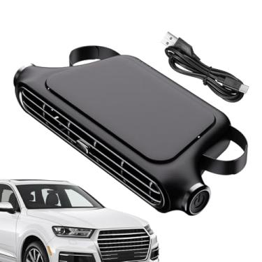 Imagem de Ventilador de carro no banco traseiro, ventiladores de assento dianteiro de veículo ajustáveis de 3 velocidades - Refrigerador pequeno automotivo recarregável por USB, dispositivo de ventilação