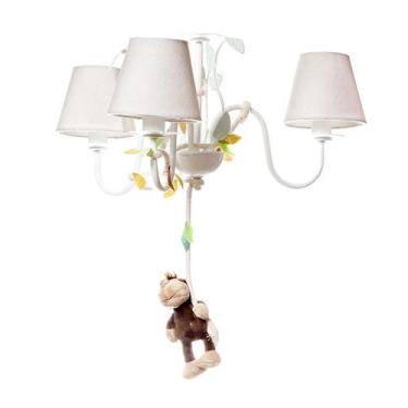 Imagem de Lustre 3L Floresta Macaco Quarto Bebê Infantil Menina Menino - Potinho