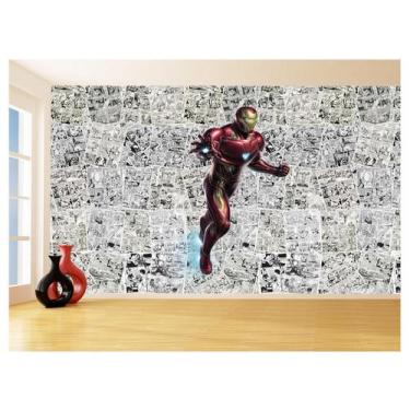 Imagem de Papel De Parede 3D Heróis Página Quadrinhos Hq 3,5M Nhma142 - Você Dec