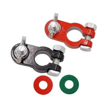 Imagem de Conectores De Terminal De Bateria De Carro 2 Peças Positivo Negativo P