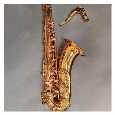 Imagem de Saxofone tenor profissional B-key com estampa de gravação profunda instrumento de saxofone tenor com estojo de lona