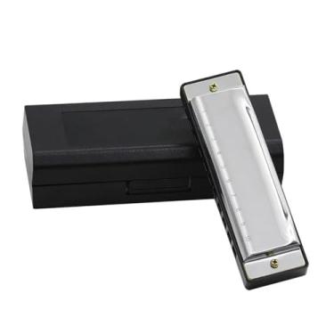 Imagem de Gaita profissional 10 furos 20 g tom gaita adulto presente musical (prata)