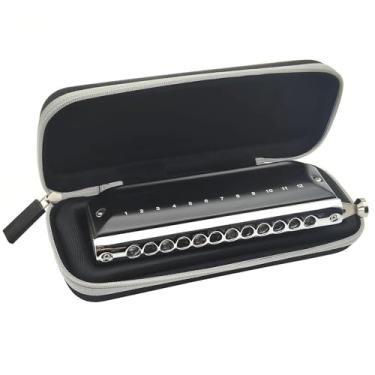 Imagem de Gaita cromática profissional com 12 furos e 48 tons sem válvula C para jogadores iniciantes e adultos