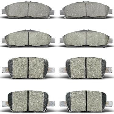 Imagem de D1896 D1914 8 peças de substituição de pastilhas de freio dianteiras traseiras de cerâmica para GMC Acadia 2017/2018/2019/2020 GMC Acadia todos os modelos