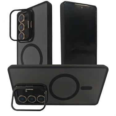 Imagem de Capa para Samsung Galaxy S23 FE: suporte de lente invisível com proteção contra quedas, alta definição antiamarelamento. Compatível com carregamento magnético e ultrafino sem fio (preto, S23 FE)