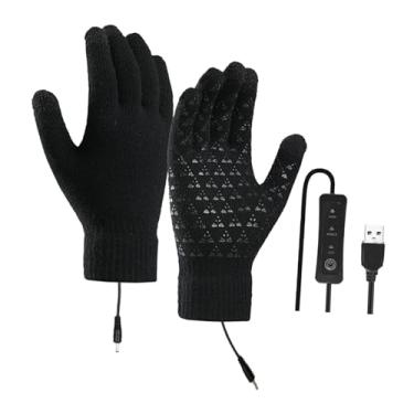 Imagem de menolana Luvas aquecidas USB com 3 níveis de aquecimento para snowboard, pesca e esqui, Vm01 Preto