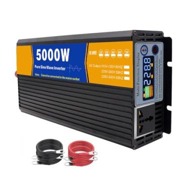 Imagem de AISINILALAO Inversor de onda senoidal pura 5000W 12V 24V 48V 60V 72V DC para 220V Conversor AC, inversor de energia 50Hz para caminhão, RV, inversor de energia solar fora da rede,48V to 220V