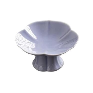 Imagem de prato de lanche Bandeja de servir decoração moderna bandeja cerâmica multiuso prato tigela frutas tigela de sopa(Purple)