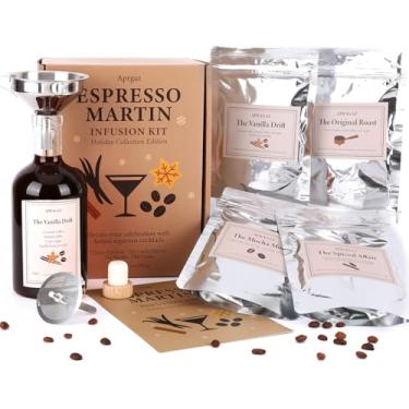 Imagem de Apragaz Kit de presentes Espresso Martini, kit de infusão de coquetel DIY com 4 pacotes de mistura e infusão de Martini expresso - um presente exclusivo para mulheres, perfeito para Natal/aniversário