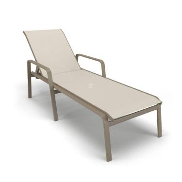 Imagem de Espreguiçadeira Piscina Praia Alumínio Fendi Tela Bege