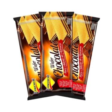 Imagem de KIT 3 Lowcucar Wafer Zero Açúcar Chocolate 115g