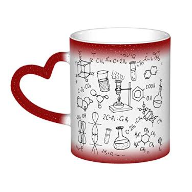 Imagem de Caneca de café divertida com impressão química, copo de cerâmica com mudança de cor sensível ao calor 12 Oz, para café/chá/leite/cacau, para adolescente/aniversário/festival/presentes