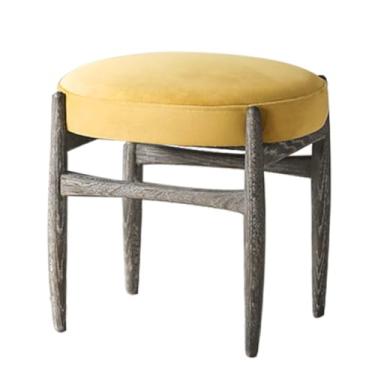 Imagem de FAMEOYA Banco de armazenamento de sapatos, banquinho nórdico de veludo de madeira para troca de sapatos, banco de maquiagem, banco de porta de entrada, banco de sapatos para sala de estar