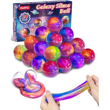 Imagem de Slime Party Favors Kidific Galaxy, pacote com 24 anos e não pegajoso