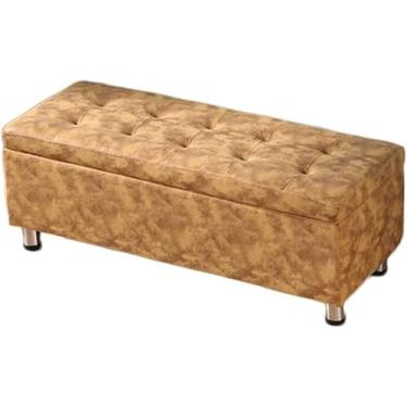 Imagem de FAMEOYA Banco de armazenamento, banco de armazenamento, banquinho otomano, tecnologia de pano, com bolsa de armazenamento, bengaleiro criativo, banco para troca de sapatos, banco para casa, sala de
