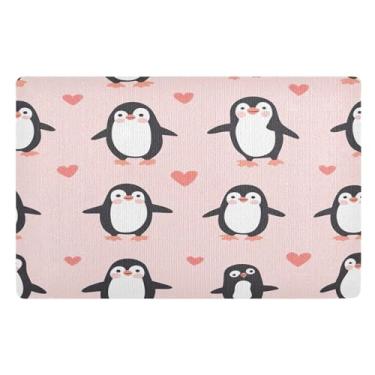 Imagem de STAYTOP Tapete de porta fofo pinguins para entrada externa 81 x 50 cm, tapete de boas-vindas para uso externo/interno, tapetes de banho fofos, capacho frontal antiderrapante para entrada, pátio, áreas