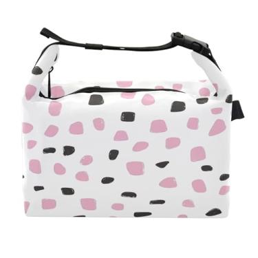 Imagem de STAYTOP Linda lancheira com estampa de leopardo com fivela de alça, lancheira isolada para meninos e meninas, lancheira térmica para trabalho escolar