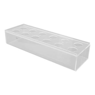 Imagem de GLOGLOW Vaso de Flores Em Acrílico Transparente, Design Retangular Elegante para Decoração de Casa e Casamento, Adiciona Brilho à Mesa de Jantar e Centros de Mesa, Decoração Diária (30cm)