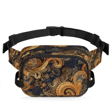 Imagem de Pochete de flor roxa lavanda para mulheres e homens com alça ajustável, bolsa transversal, bolsa de peito, bolsa tiracolo, Cor 16