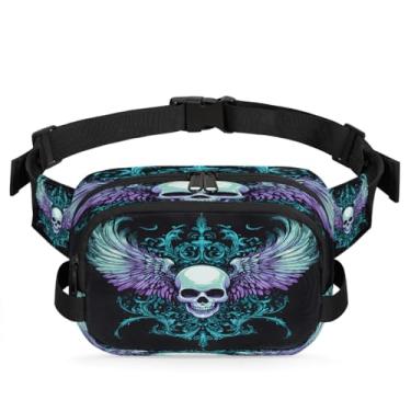 Imagem de Pochete de praia de areia preta pôr do sol para mulheres e homens com alça ajustável, bolsa transversal, bolsa de peito, bolsa tiracolo, Cor 18