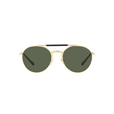 Imagem de Vogue Eyewear Óculos de sol masculinos Vo4240s redondos, Verde escuro, 54 mm