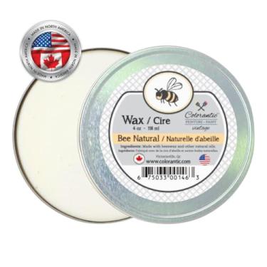 Imagem de Colorantic | Cera de cera de abelha clara natural e tingida para móveis de pintura à base de giz | Arte de artesanato de decoração de casa faça você mesmo, waxes, Clear Natural, 8 oz