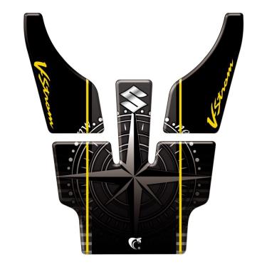 Imagem de Protetor Tanque Moto V-strom 1000cc 2010 Amarelo Amarelo E Preto