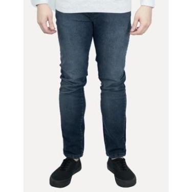 Imagem de Calça Ellus Jeans Masculina Slim Sprouting LY III Metal Zetex Azul Escuro-Masculino