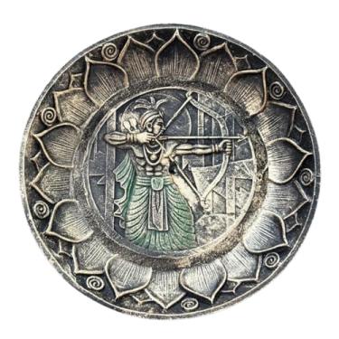 Imagem de Incensário Prato de Orixás 12cm em Resina Oxóssi