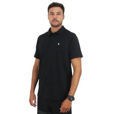 Imagem de Camiseta Polo Volcom Classic Stone Black White-Unissex