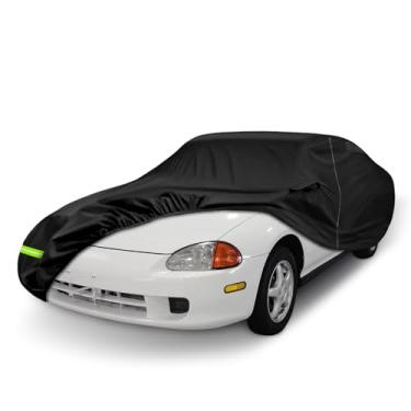 Imagem de Capa de carro à prova d'água compatível com acessórios Honda Del Sol/Civic Del Sol 1993-1997, capas de carro clássicas para todos os climas com porta interna de algodão e zíper para proteção contra