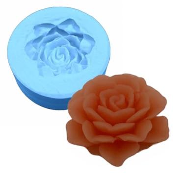 Imagem de Molde de Silicone Rosa Aberta Mini, Antiaderente Flexível para Velas, Sabonetes, Resina e Lembrancinhas, Ideal para DIY Artesanal e Decoração Doméstica