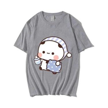 Imagem de Camisetas De Casal Kawaii BuBu Panda DuDu Bear Camiseta Gráfica De Man