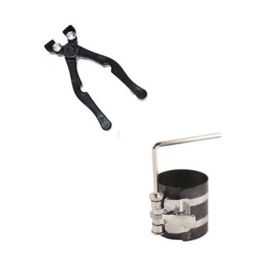 Imagem de Kit Cinta Para Anéis De Pistão 3 + 1 Alicate Saca Conector - LISFER