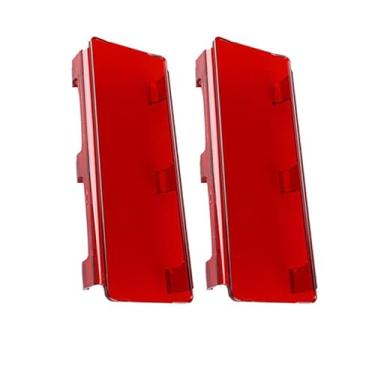Imagem de 2 peças de 8 polegadas LED barra de luz vermelha capas de lente – capas de policarbonato de encaixe, capas protetoras à prova de poeira e arranhões, comprimento modular DIY para ATV SUV caminhão