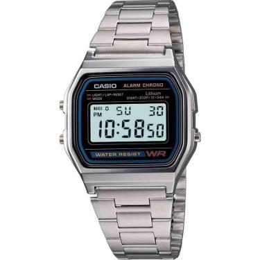 Imagem de Relógio Casio Vintage Unissex Prata Digital A158WA-1DF-Masculino
