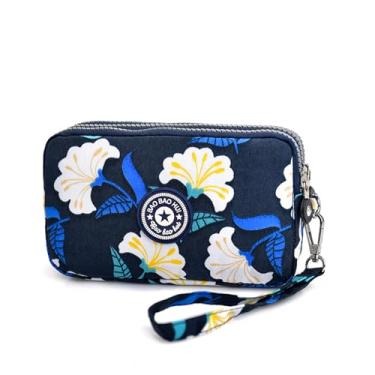 Imagem de Carteira de pulso de grande capacidade - Bolsa feminina de nylon estampada à prova d'água, Ya-30, Small