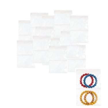 Imagem de YDJIANCAI 100 sacos plásticos com zíper duplo, 1,96 mm de espessura, bolsas de joias, bolsa de zíper pequena transparente, bolsas com zíper resselável para pequenas empresas, joias, doces (tamanho