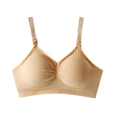Imagem de Sutiã De Amamentação Sem Costura Respirável Com Fecho Frontal De Uma M