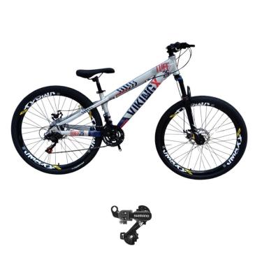 Imagem de Bicicleta 26 VikingX T25 24v Cambio Shimano Traseiro Pneu Aro 26 Balão Preto-Unissex