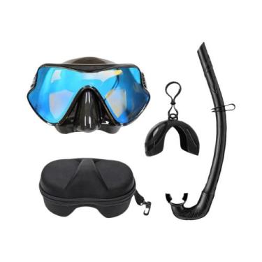 Imagem de Máscara De Mergulho De Tamanho Viagem Com Tubo Dobrável De Silicone Co